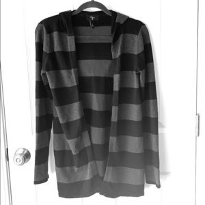 Aqua long cardigan sweater.